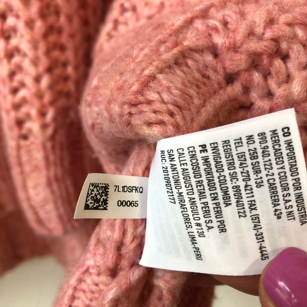 American Eagle Pink Knit Pullover Sweater Medium - Picture 7 of 7